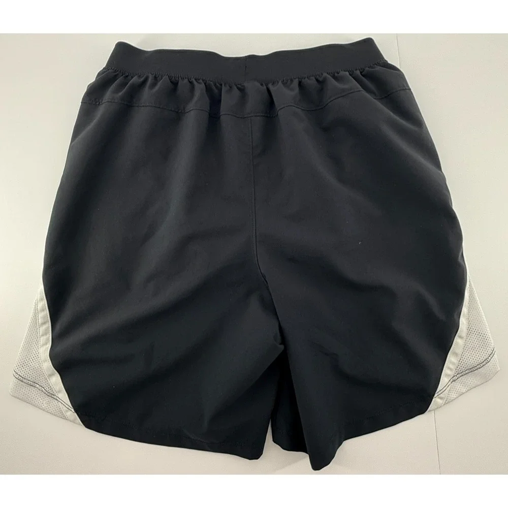 Under Armour Womens Medium Black‎ Running Shorts Athletic Mesh Side